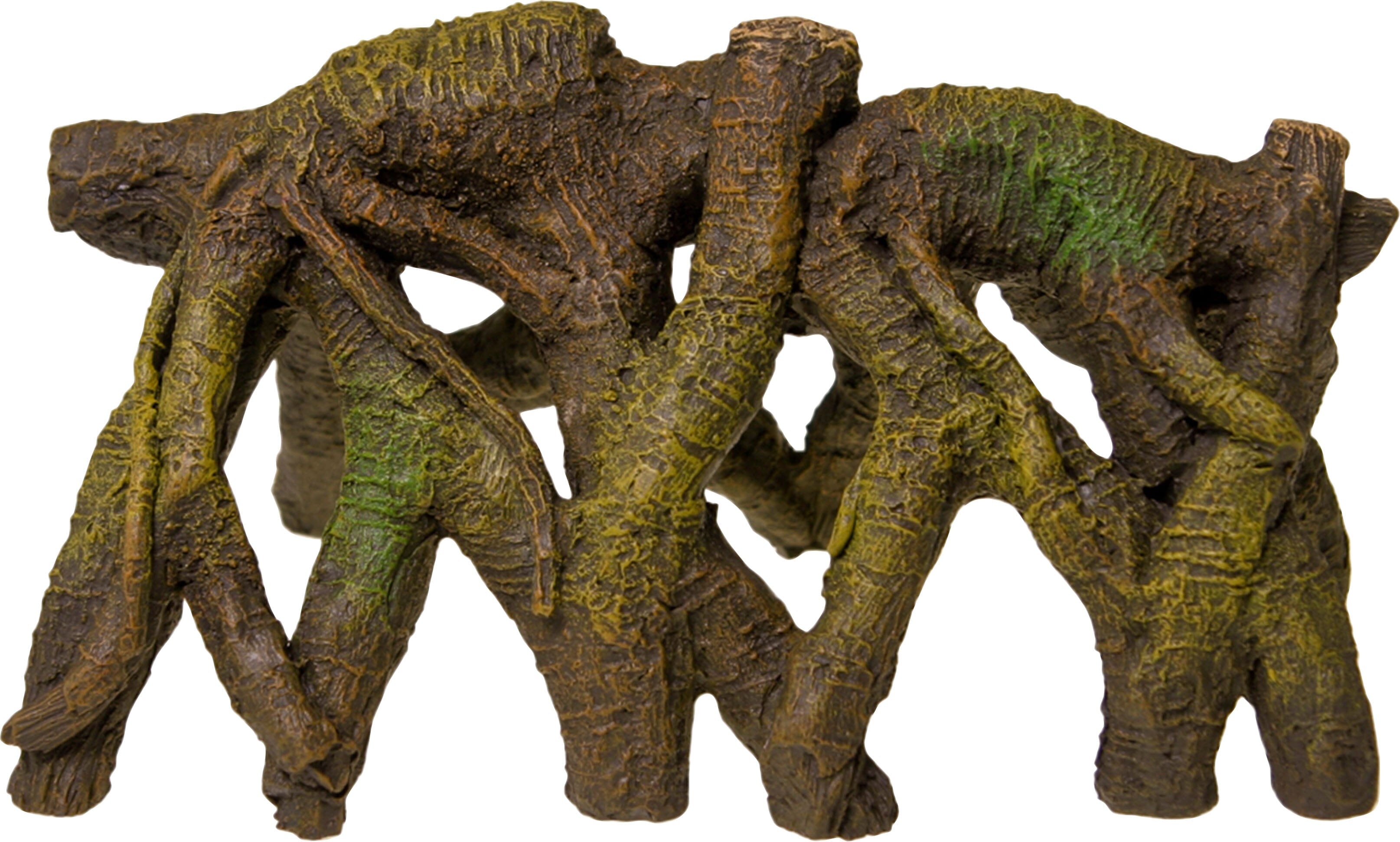 Exotic Environments Tree Root Hideaway Resin Aquatics Decoration - Green/Brown - Small