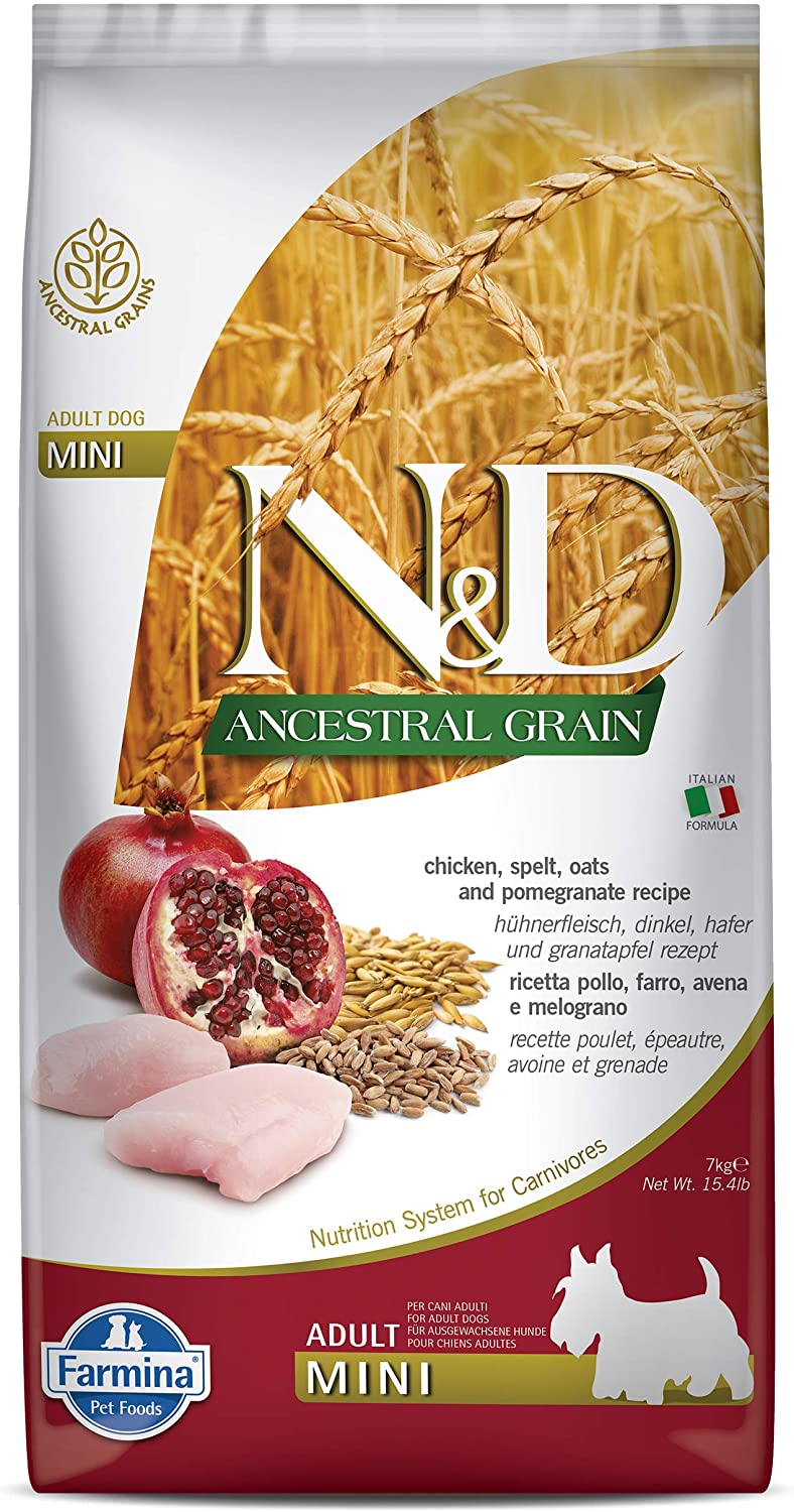 Farmina Ancestral Grain Chicken & Pomegranate Mini Adult Dry Dog Food - 15.4 lb Bag