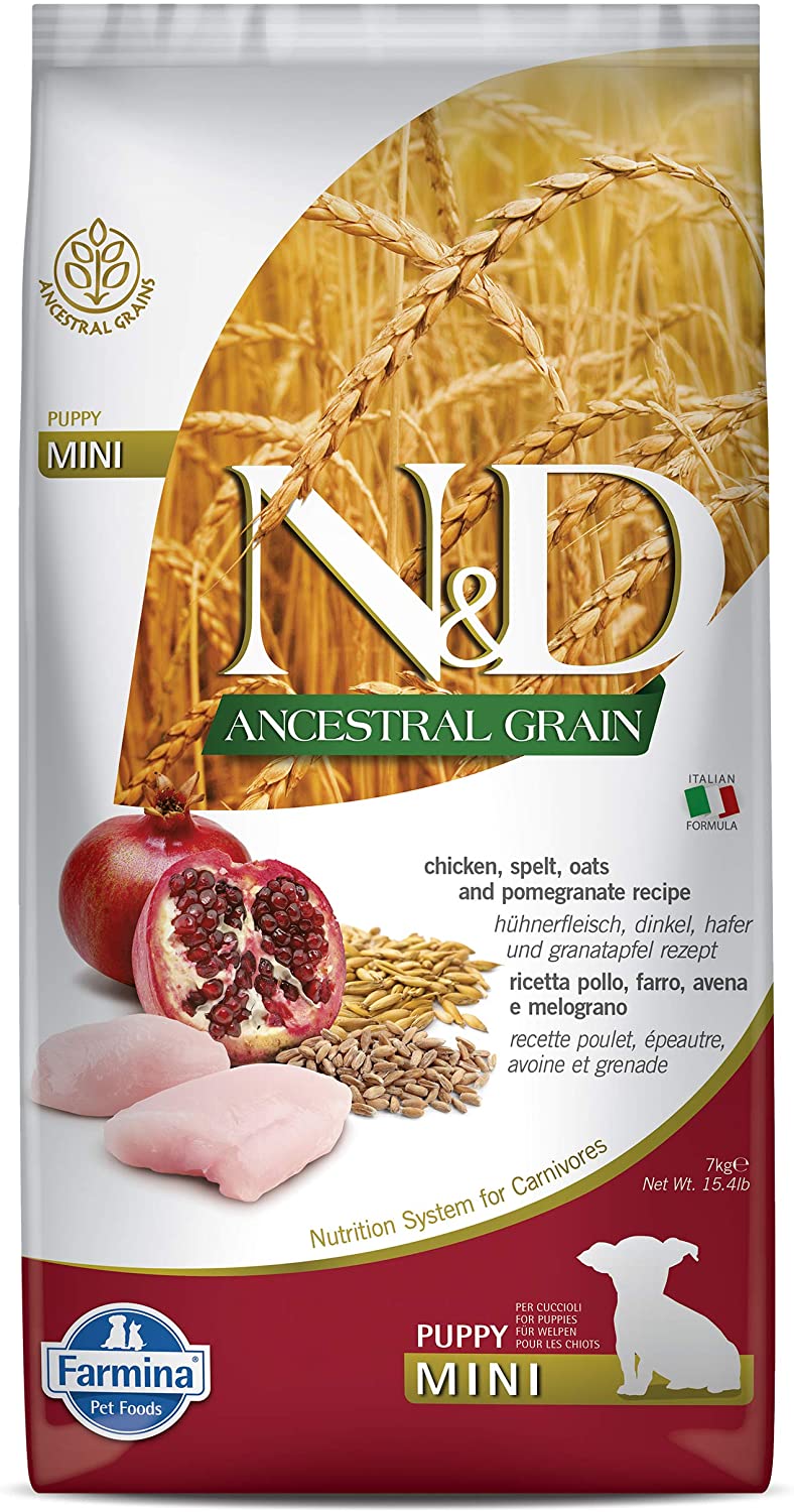 Farmina Ancestral Grain Chicken & Pomegranate Mini Puppy Dry Dog Food - 15.4 lb Bag