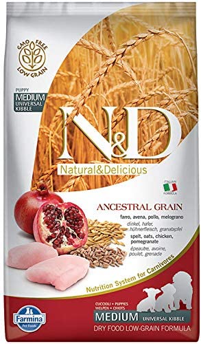 Farmina Ancestral Grain Chicken & Pomegranate Puppy Medium and Maxi Dry Dog Food - 5.5 lb Bag