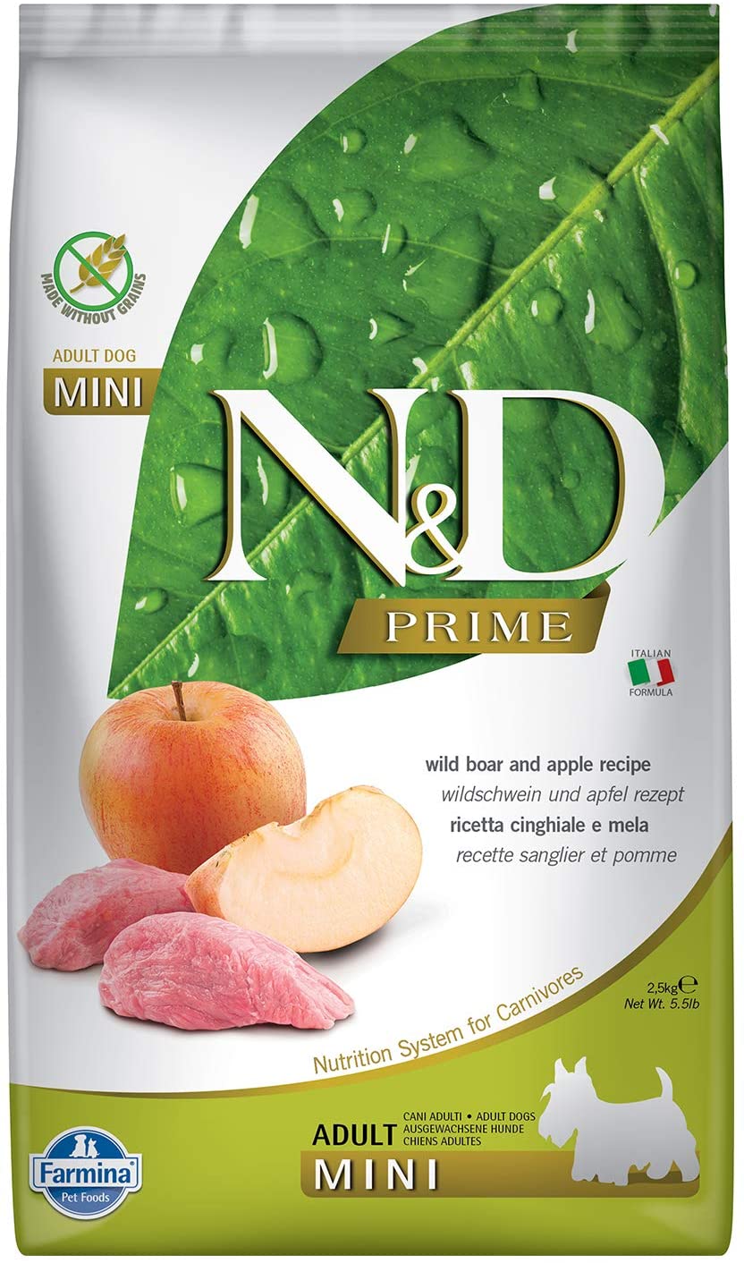 Farmina N&D Prime Boar & Apple Mini Adult Dry Dog Food - 5.5 lb Bag