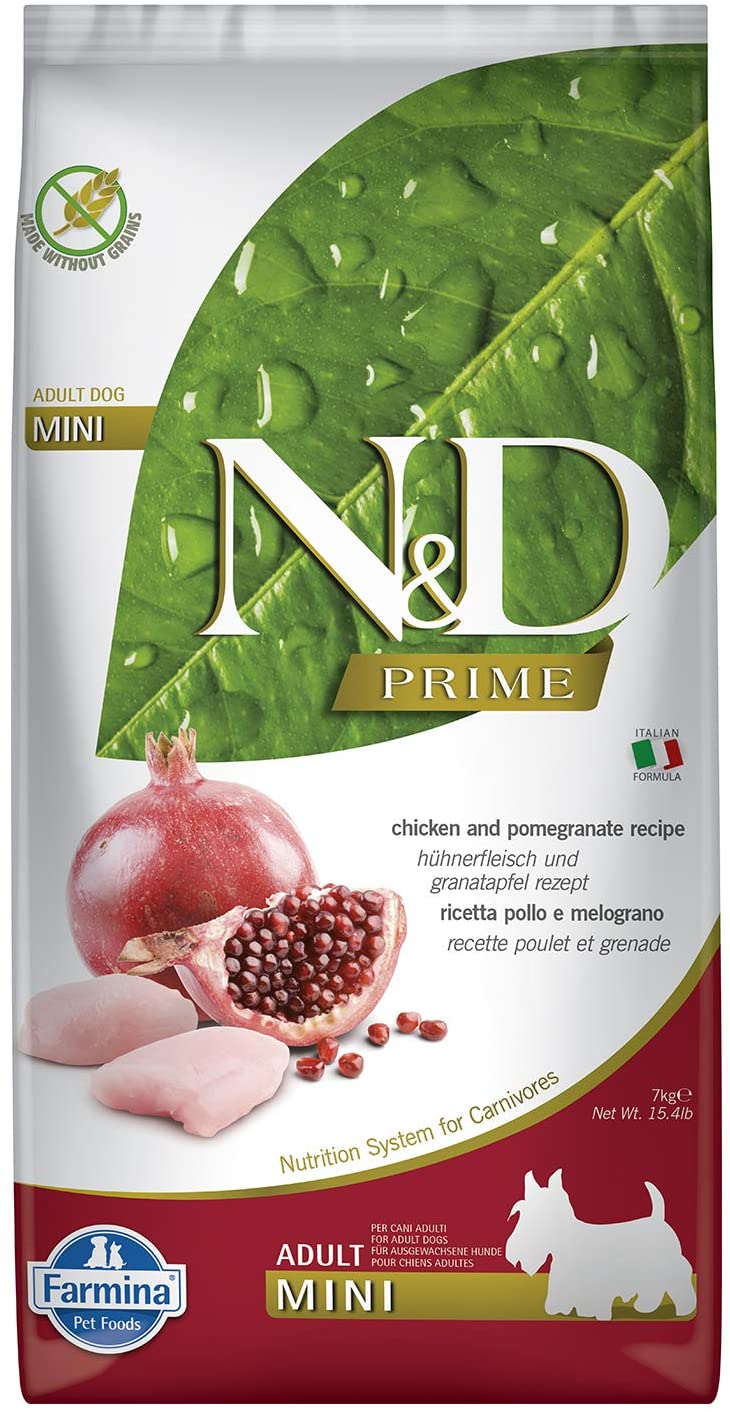 Farmina N&D Prime Chicken & Pomegranate Mini Adult Dry Dog Food - 15.4 lb Bag
