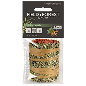 Field + Forest Mini Hay Bales Small Animal Hay - Carrot - 3.5 Oz