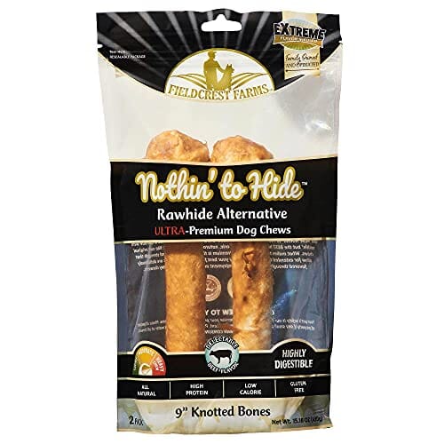 Fieldcrest Farms Nothin' To Hide Ultra Knotted Bone Natural Dog Chews - Beef - 9 In - 2 Pack