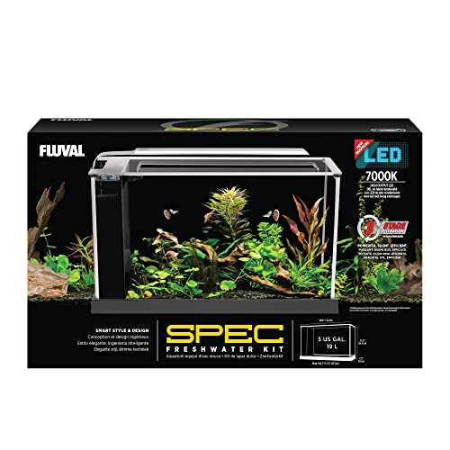 Fluval SPEC V Desktop Aquarium Kit - Black - 5 gal
