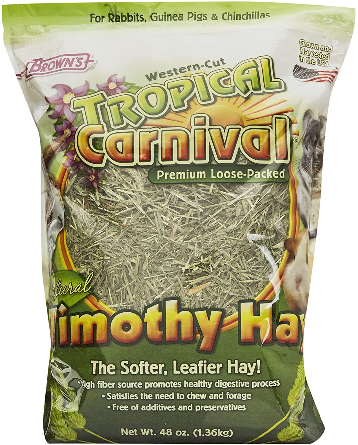 F.M. Brown's Natural Timothy Hay Small Animal Bedding - 48 oz