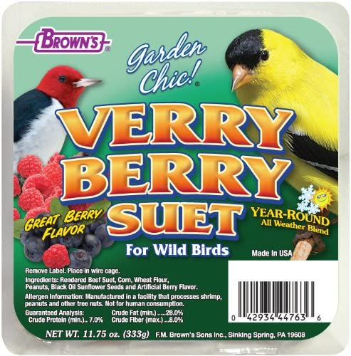 F.M. Brown's Very Berry Suet Suet Cakes Bird Food - 11.75 oz
