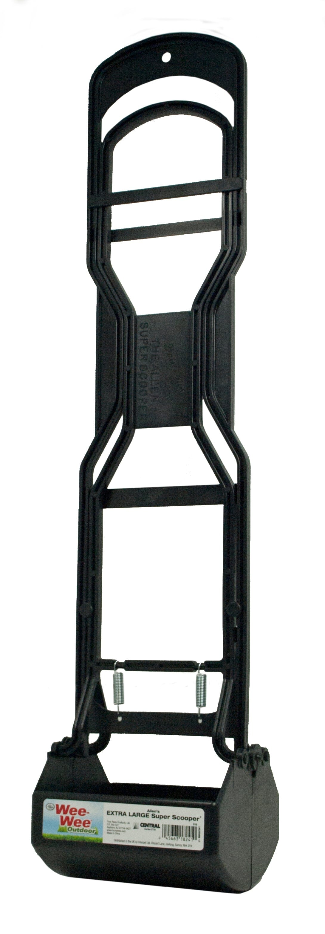 Four Paws Allen's Super Dog Scooper For Grass Plain Hard Surfaces Black - 6 in X 6.38 in X 29 in