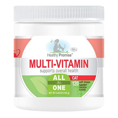 Four Paws Healthy Promise Multi Vitamin Chews Cat Supplements - Chicken - 120 Count