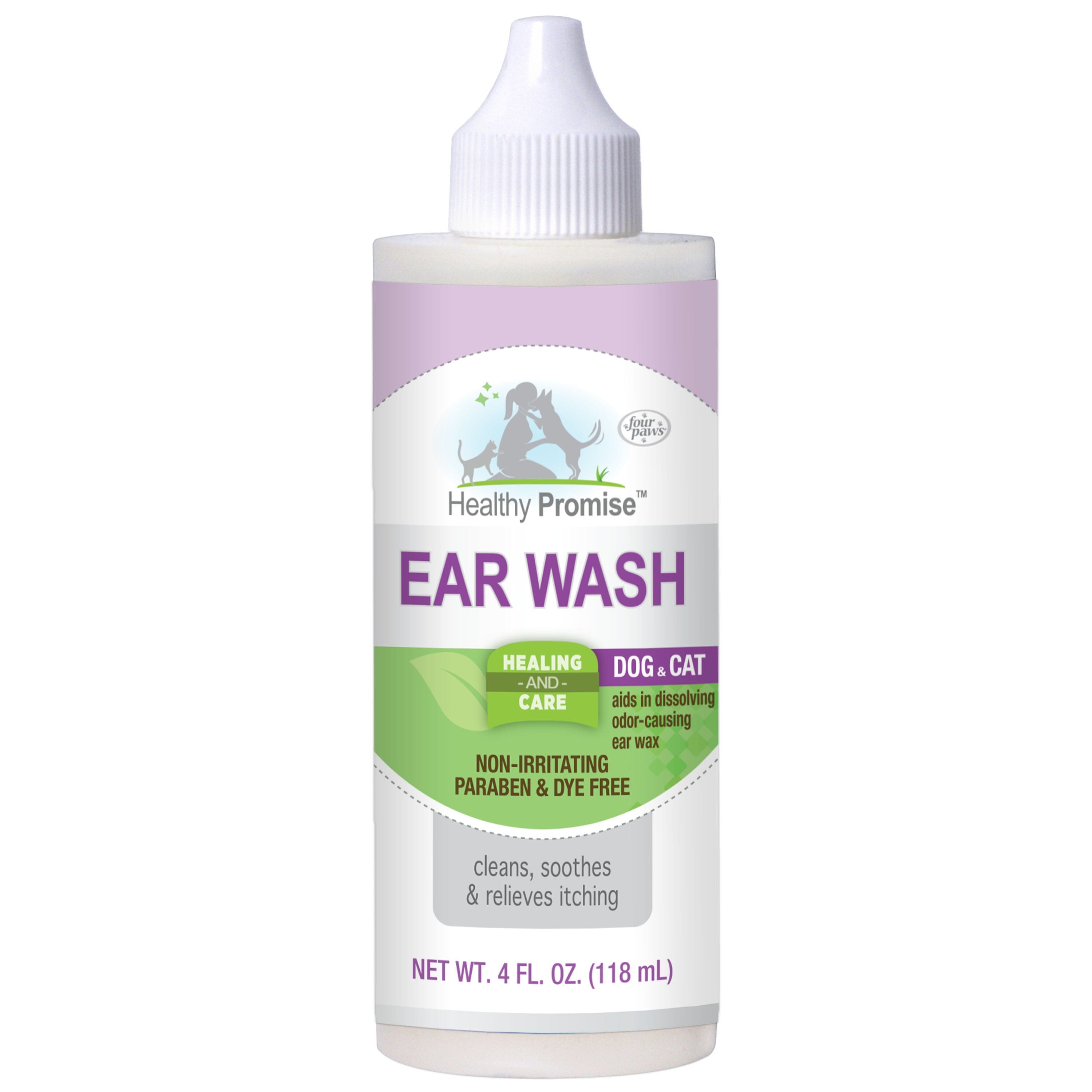 Four Paws Healthy Promise Pet Ear Wash for Dogs and Cats Ear Wash - 4 Oz
