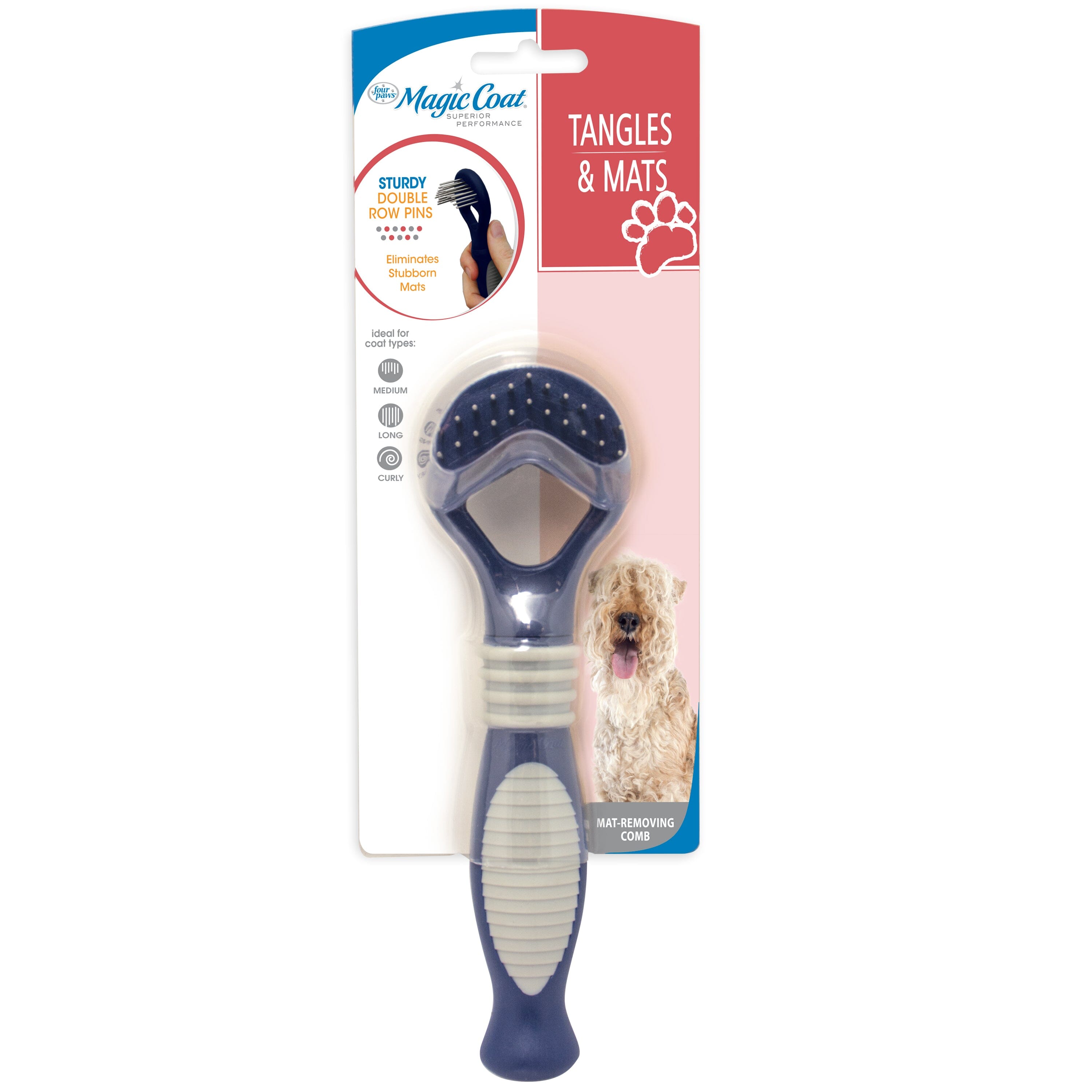 Four Paws Magic Coat Dog Dematting Rake Comb - One Size