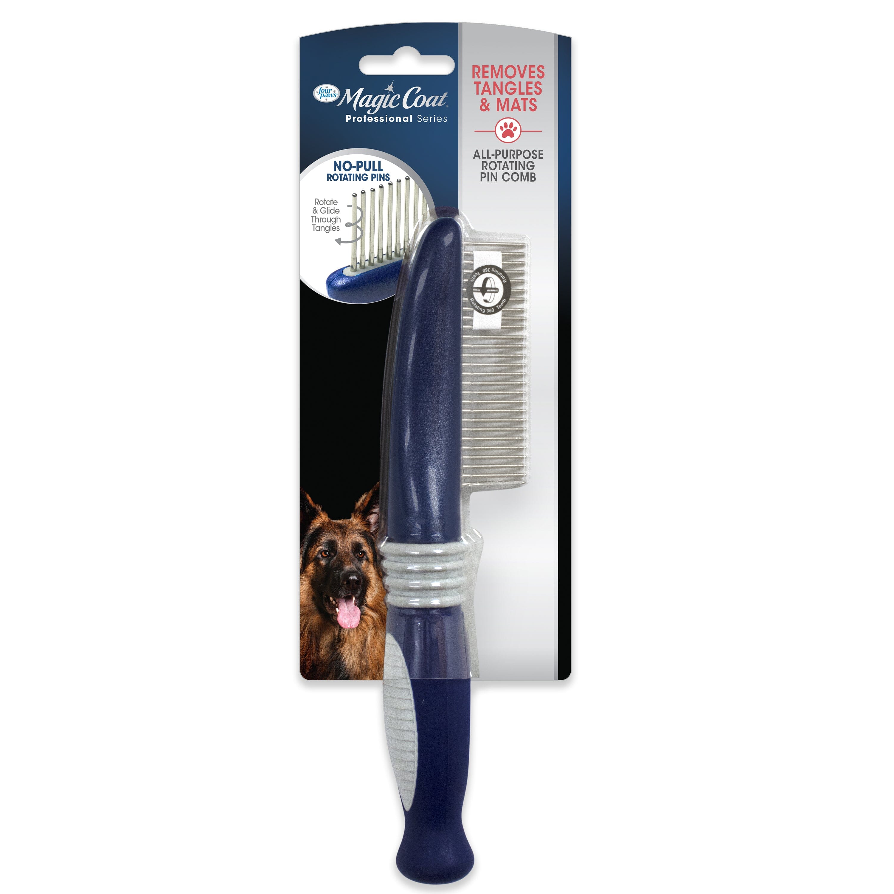 Four Paws Magic Coat Professional Series All-Purpose Rotating Pin Comb for Dogs Rotating Pin Comb - One Size