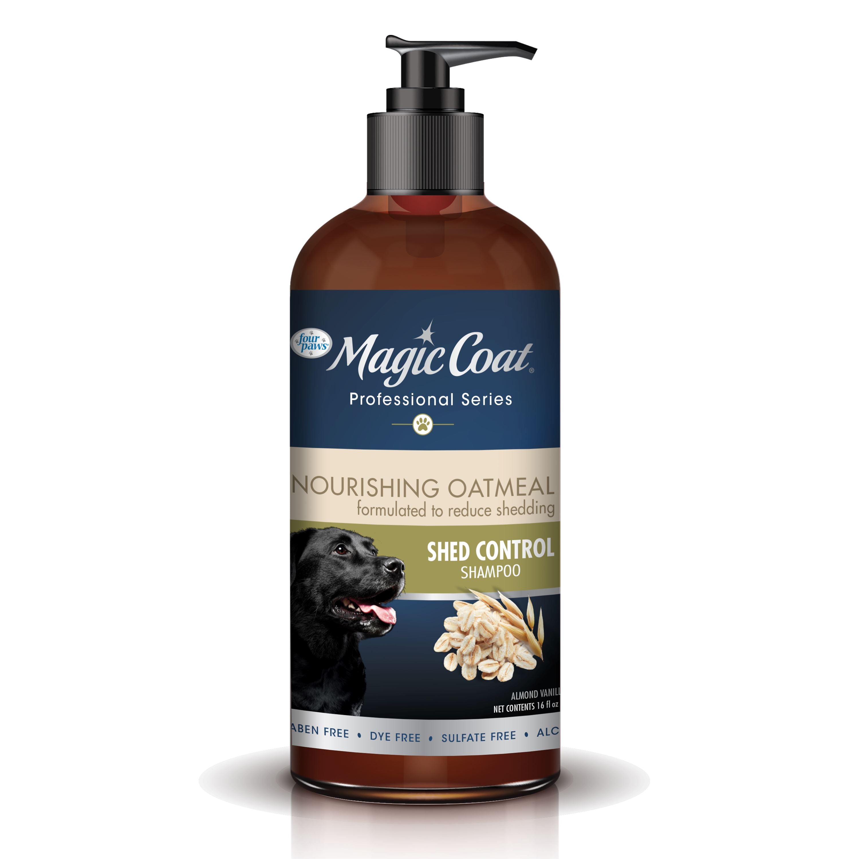 Four Paws Magic Coat Professional Series Nourishing Oatmeal De-Shedding Dog Shampoo De-Shedding - 16 Fl. Oz