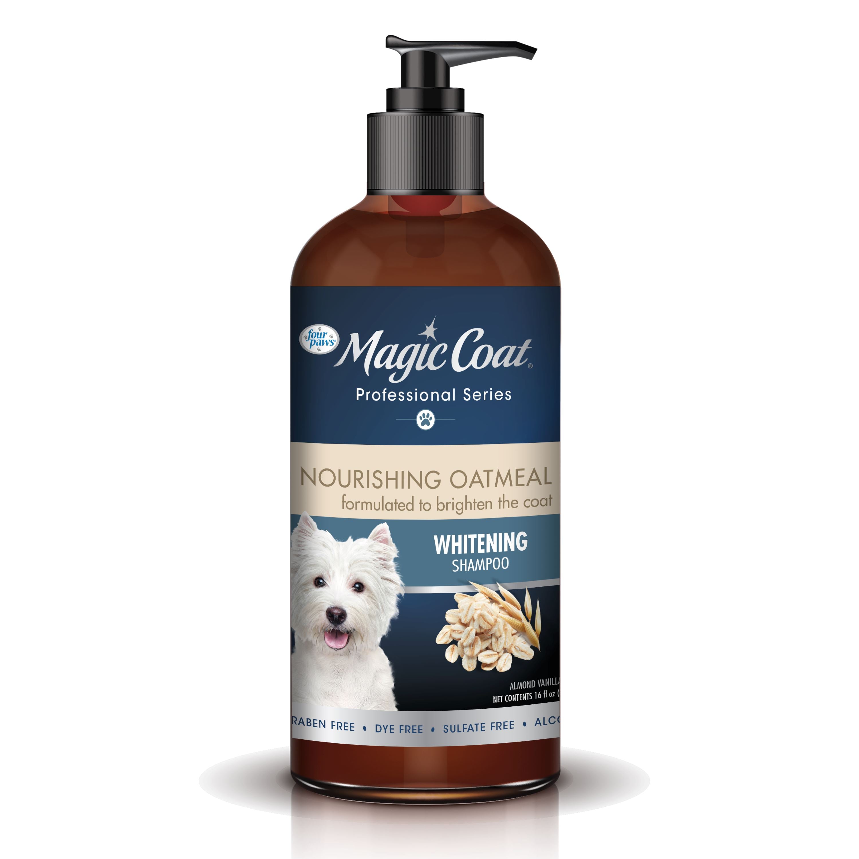 Four Paws Magic Coat Professional Series Nourishing Oatmeal Dog Whitening Shampoo Dog Whitening - 16 Fl. Oz