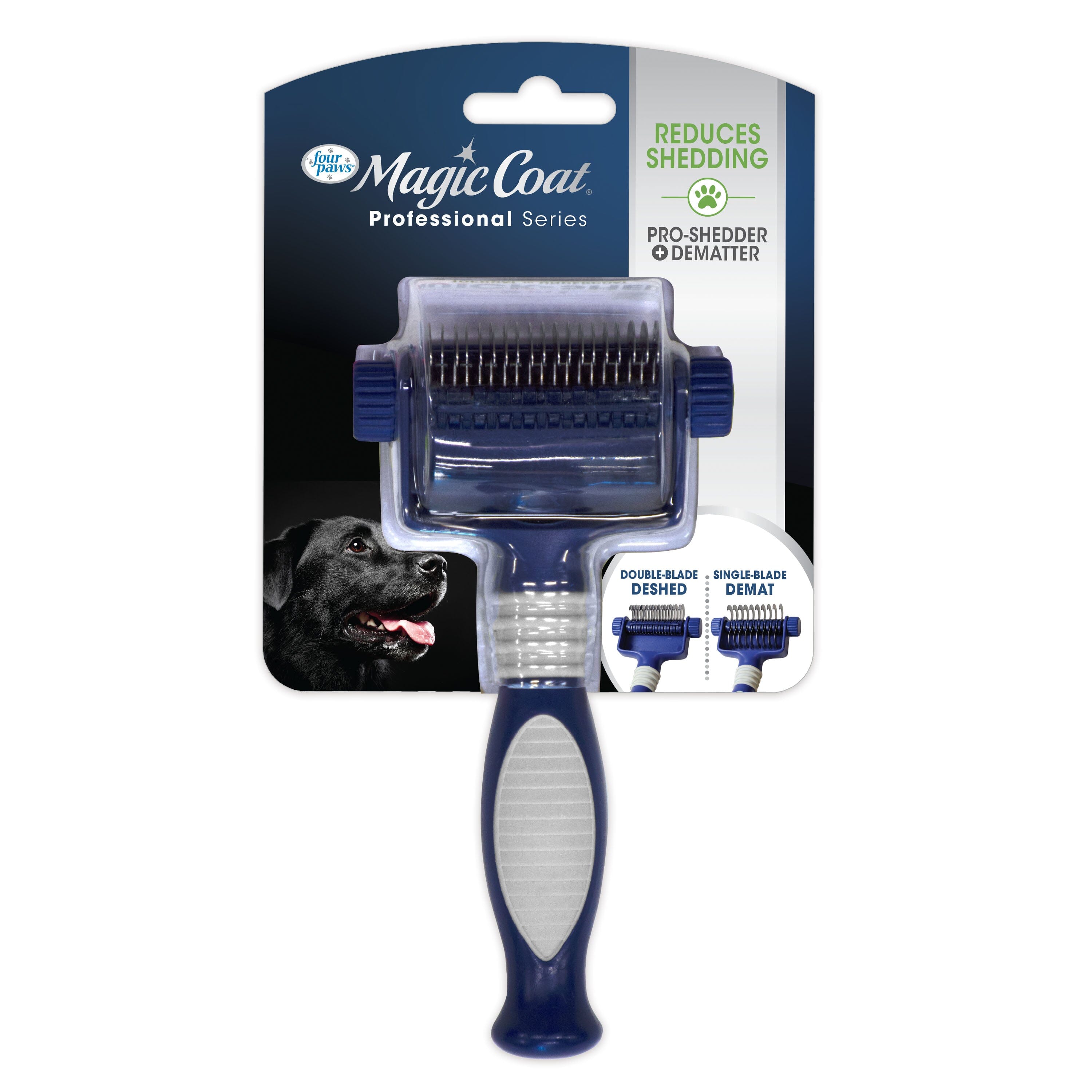 Four Paws Magic Coat Professional Series Pro-Shedder + Dematter Dog Deshedding Tool - One Size