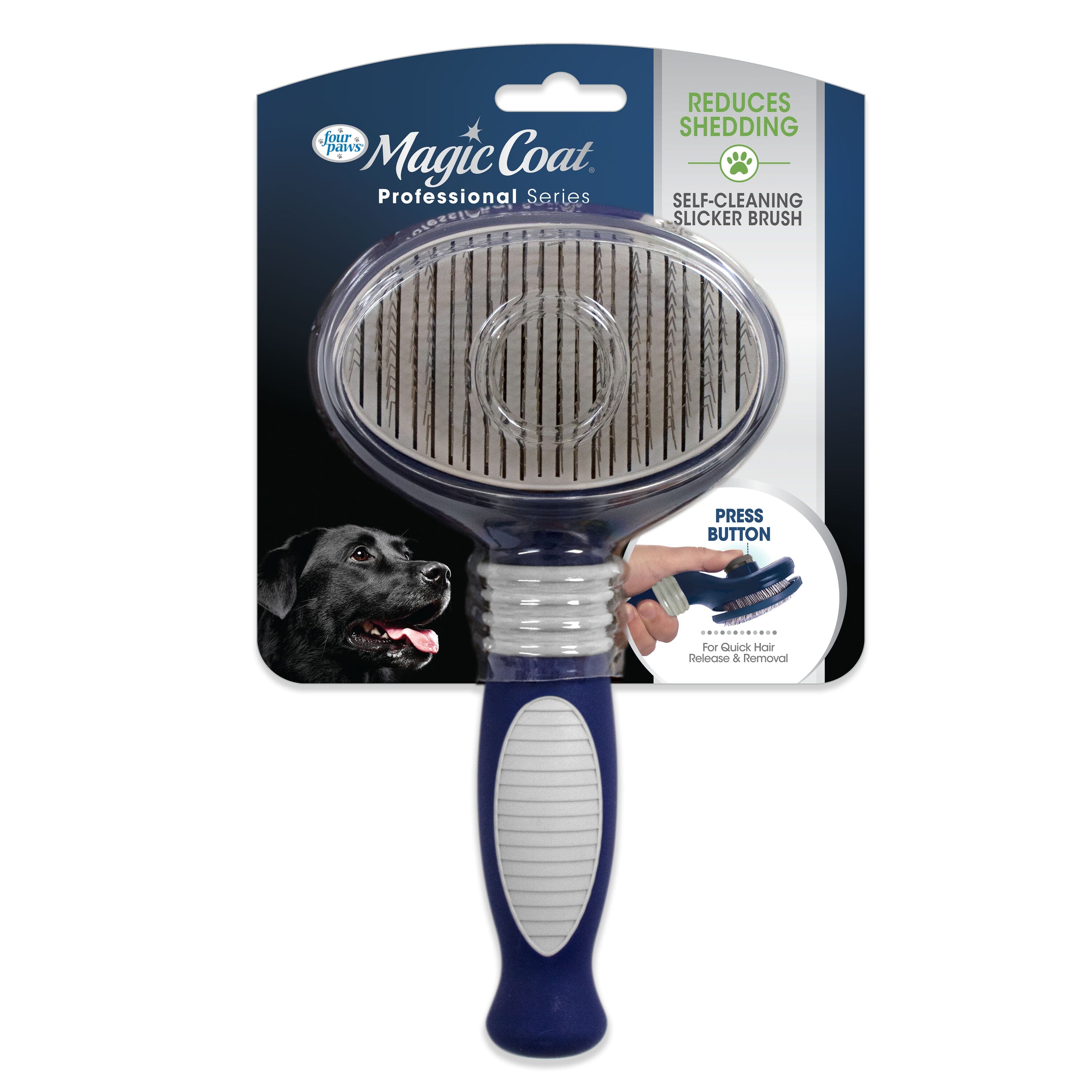 Four Paws Magic Coat Professional Series Self-Cleaning Slicker Brush Self-Cleaning Brush - One Size  
