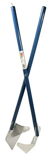 Four Paws Sanitary Pooper Scooper Rake Dog Waste Pick Up - Blue - 32 In
