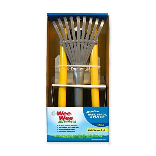 Four Paws Wee-Wee All-In-One Rake Spade And Pan Set Dog Waste Pick Up - Small