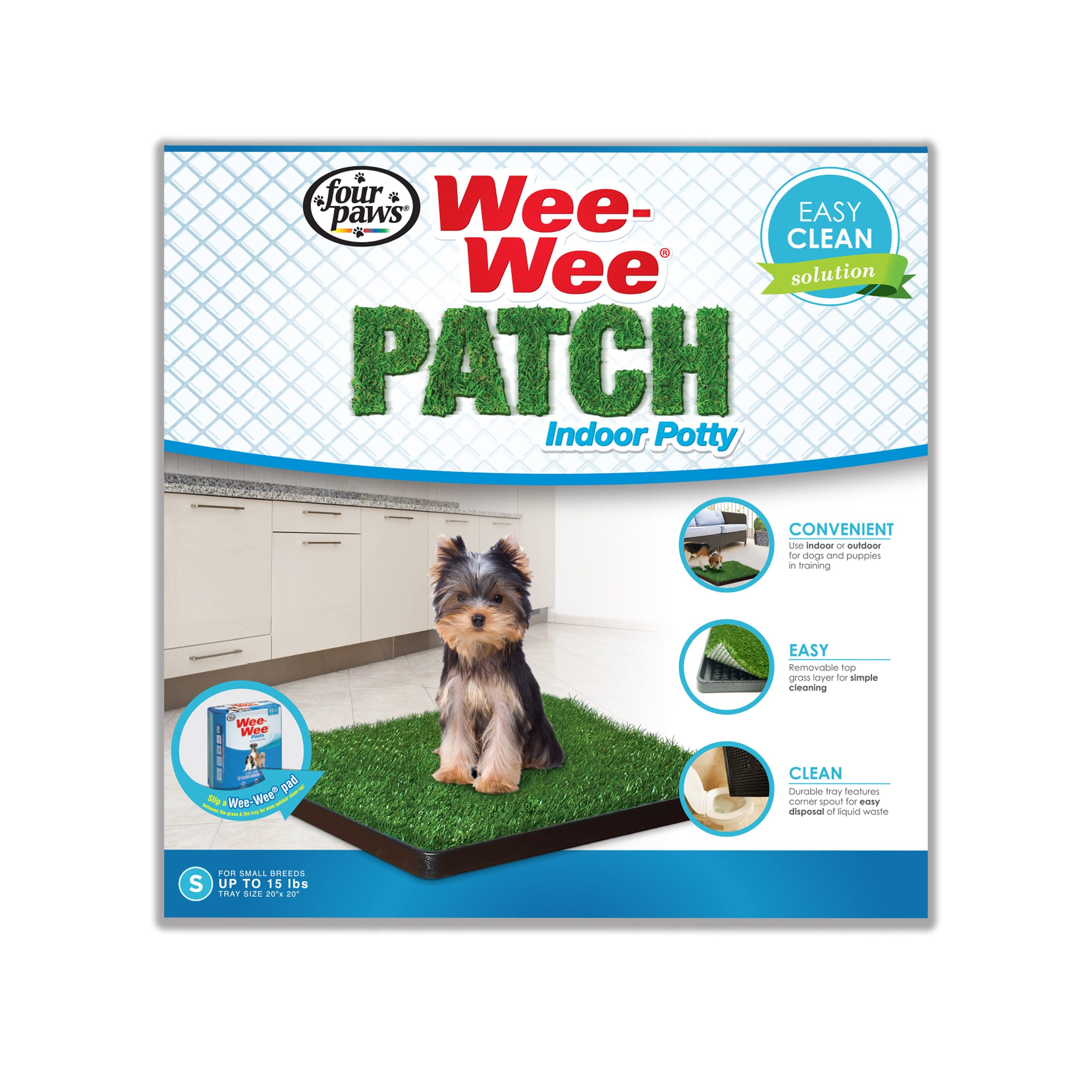 Four Paws Wee-Wee Dog Grass Patch Tray Patch - Small - 6 Count