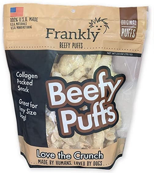 Frankly Pet Beefy Puffs Original Crunchy Dog Treats - 2.5 oz