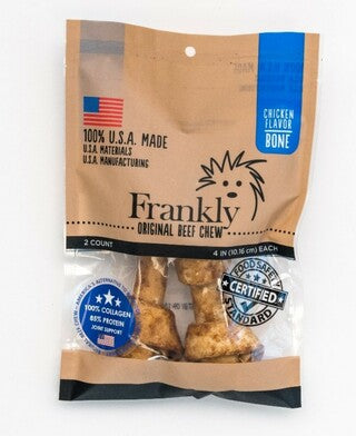 Frankly Pet Small Dog Bone Chicken - 4-5 Inch - 2 Count