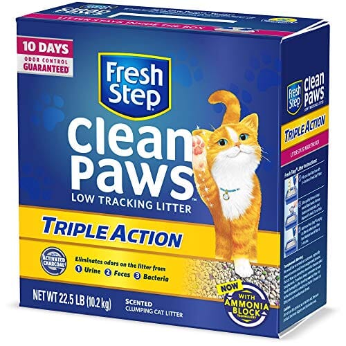 Fresh Step Clean Paws Triple Action Cat Litter Scented 22.5 Lbs Pet Life