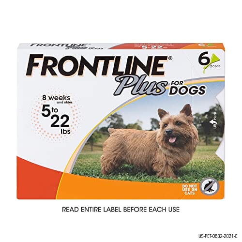 Frontline Plus Flea and Tick for Dogs - 1 - 22 Lbs - 6 Pack