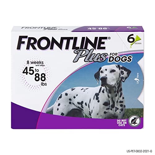 Frontline Plus Flea and Tick for Dogs - 45 - 88 Lbs - 6 Pack