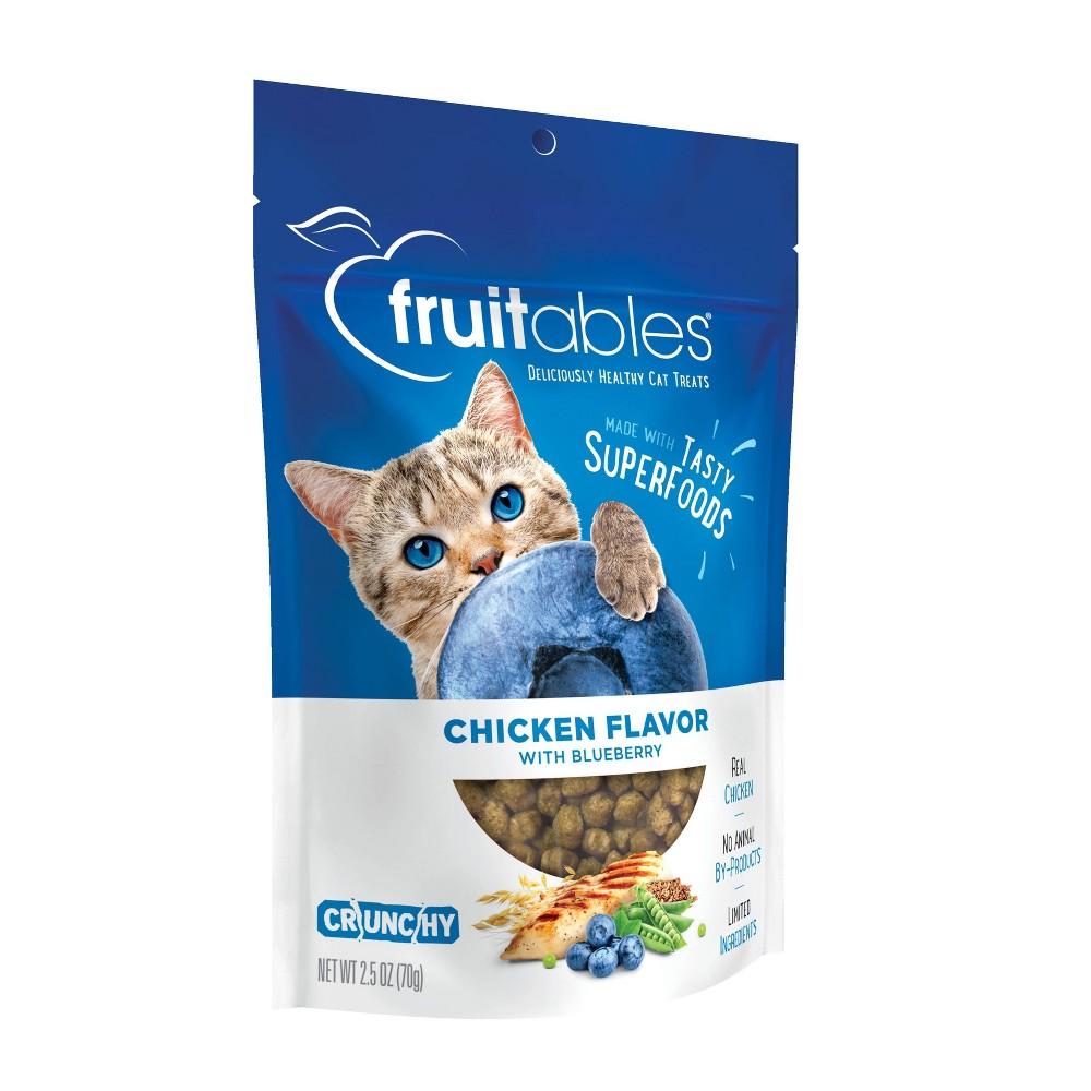 Fruitables Cat Treats Chicken/Blueberry Crunchy Cat Treats - 2.5 oz Bag  