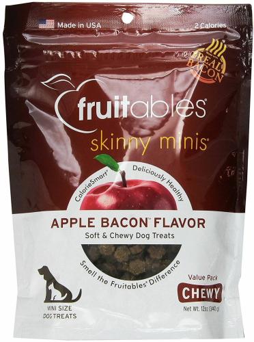 Fruitables Skinny Mini Apple & Bacon Soft and Chewy Dog Treats - 12 oz Pouch