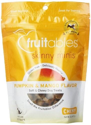 Fruitables Skinny Mini Pumpkin & Mango Soft and Chewy Dog Treats - 5 oz Pouch