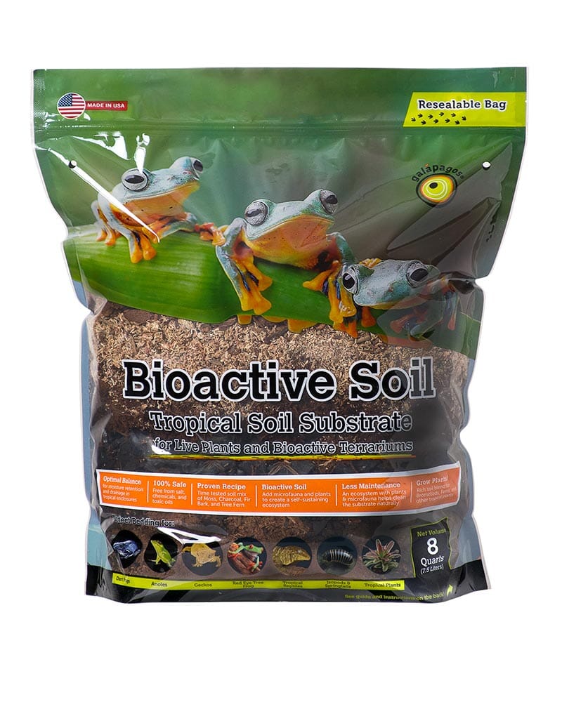 Galapagos Bioactive Tropical Soil Substrate Stand-Up Pouch - 8 qt