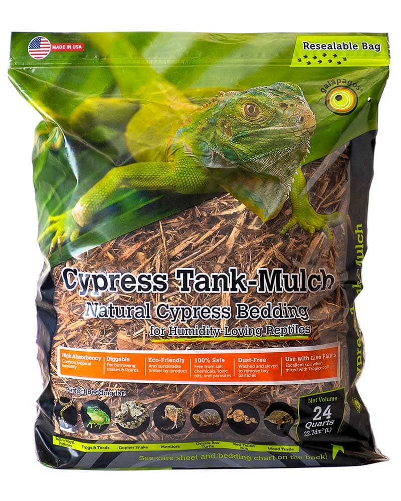 Galapagos Cypress Tank Mulch Natural Cypress Bedding Substrate - 24 Qt