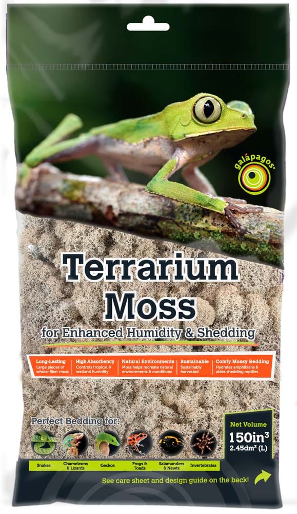 Galapagos Natural Reindeer Moss Bedding Substrate Tan - 2.6 Qt - Mini