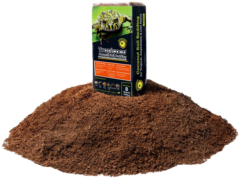 Galapagos Tropicoco Coconut Soil Bedding Substrate Brick - Brown - 8 qt