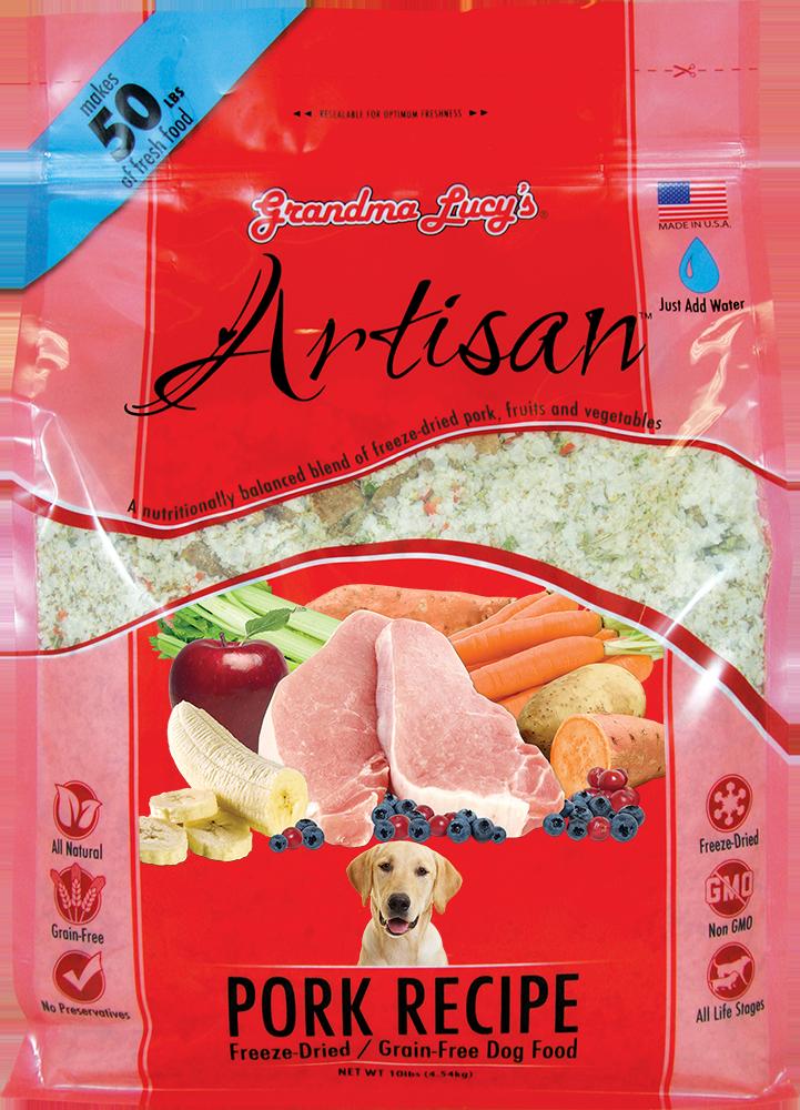 Grandma Lucy's Artisan Grain-Free Pork Freeze-Dried Dog Food - 10 lb Bag
