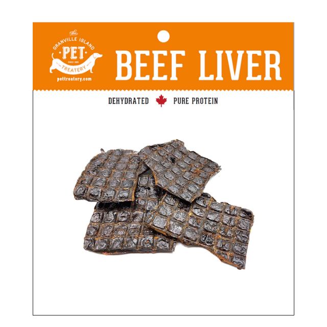 Granville Island Pet Treatery Happy Moo'D Food Beef Liver Dehydrated Dog and Cat Treats - 3.17 oz Bag  