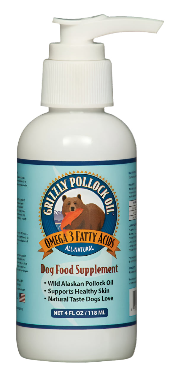 Grizzly Pet Products Grizzly Pollock Oil Dog Vitamin and Supplement - 16 oz