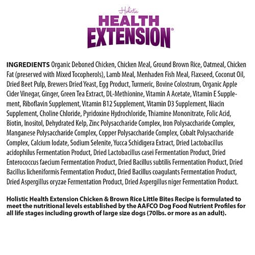 Health Extension Little Bites Chicken Brown Rice Recipe Dry Dog