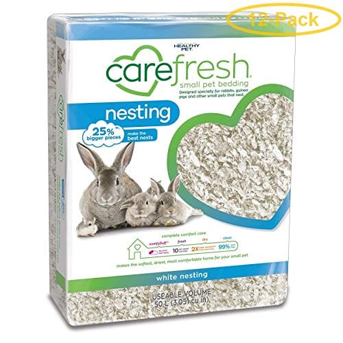 Healthy Pet Carefresh Nesting (White) Rabbit/Guinea Pig Small Animal Bedding - 50 Ltr