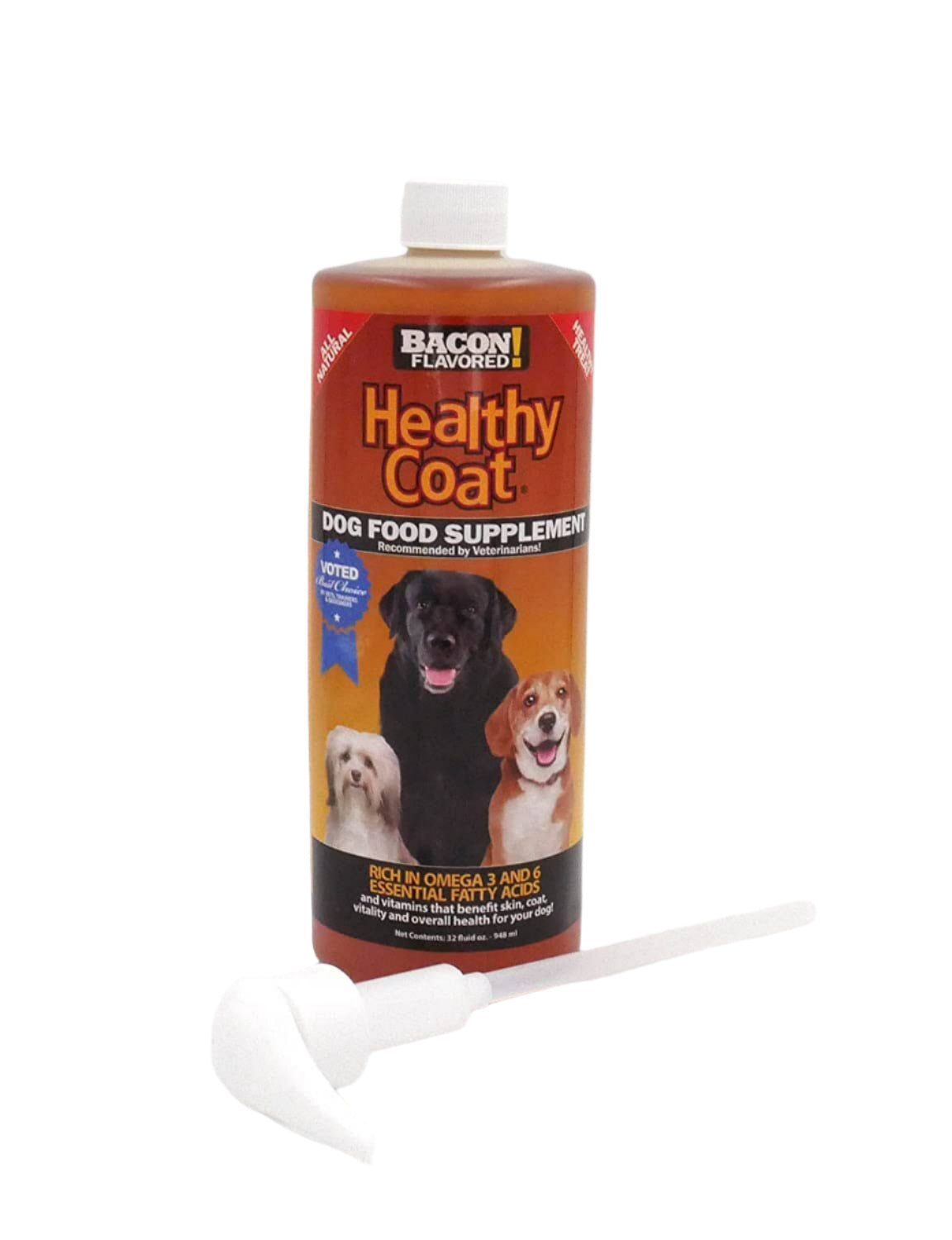 Healthycoat Dog Food Supplement - Bacon - 1 Qt