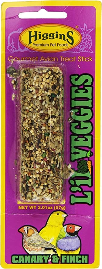 Higgins Gourmet Li'l Veggies Canary and Finch Bird Treat Sticks - 2 Oz