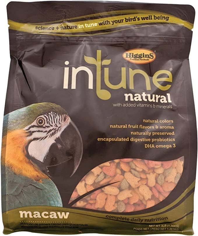 Higgins Intune Natural Macaw Bird Food 40 Lbs Pet Life