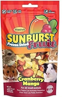 Higgins Sunburst Freeze Dried Fruit Cranberry Mango Small Animal Treats - 0.5 Oz