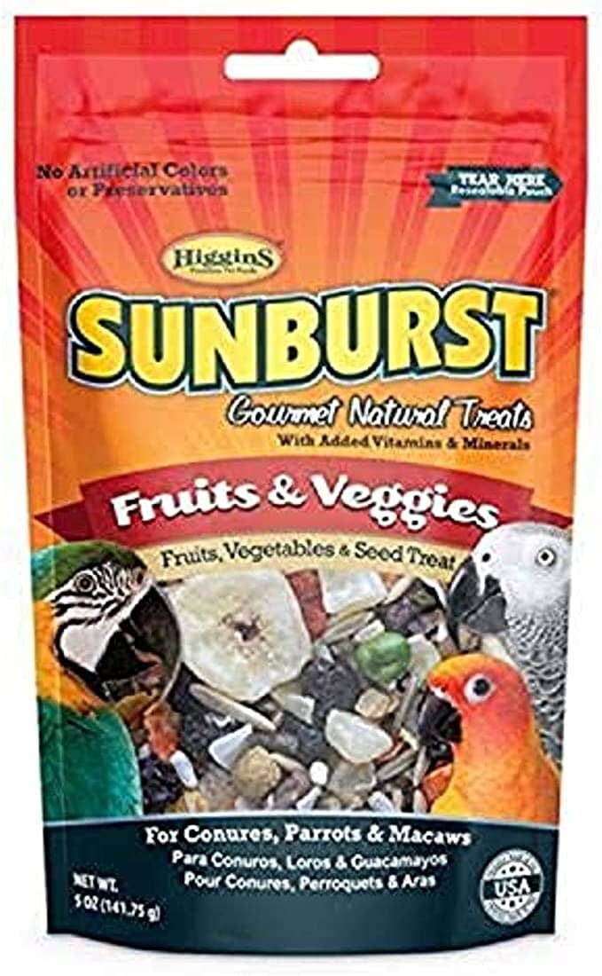 Higgins Sunburst Gourmet Fruit & Veggies Bird Treat Sticks - 5 Oz