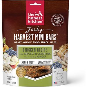 Honest Kitchen Dog Biscuits Jerky Harvest Bars Chicken Mini - 4 Oz