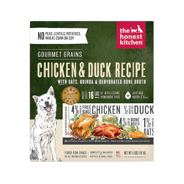 Honest Kitchen Gourmet Grain Chicken Duck Dehydrated Dog Food - 4 lb Box