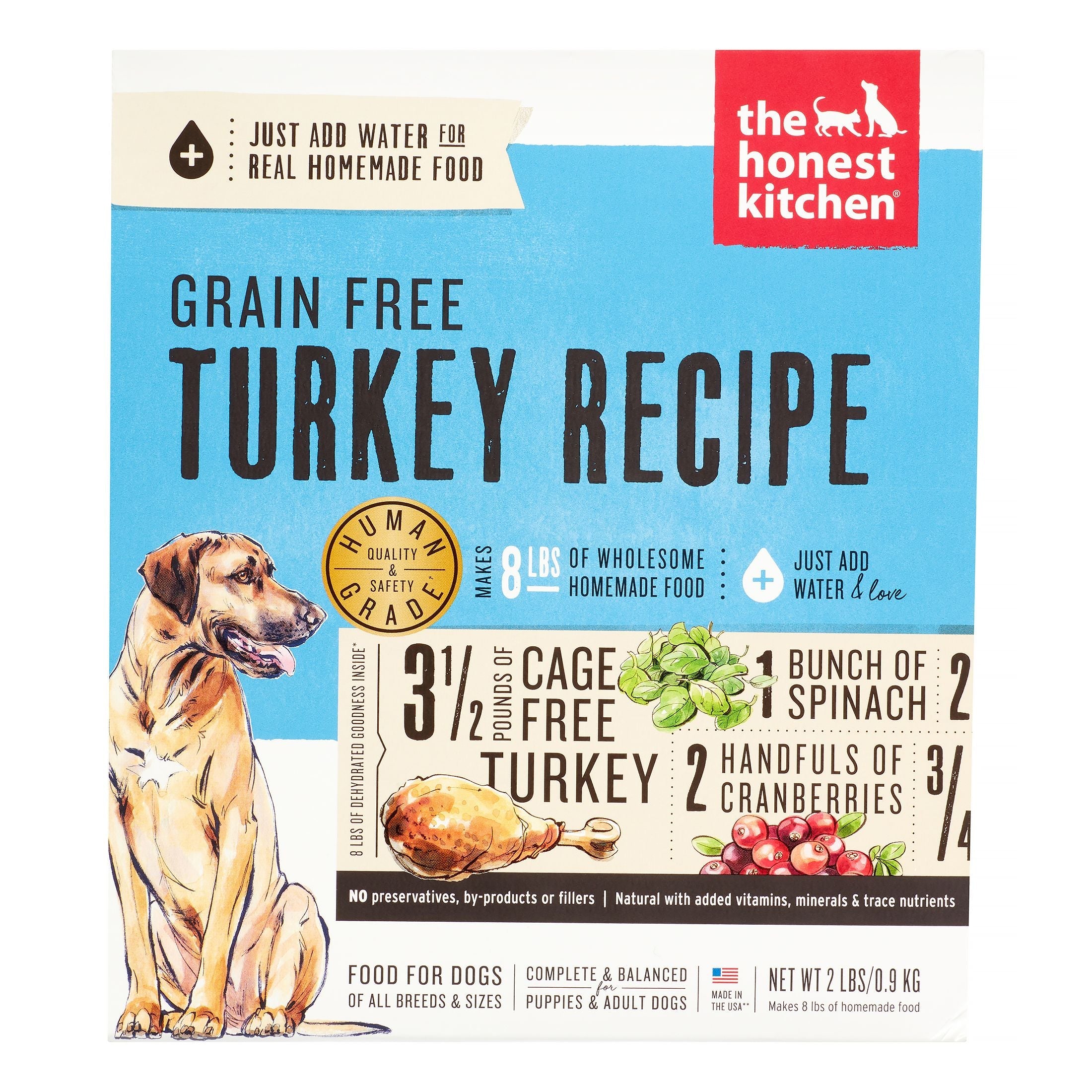 Honest Kitchen Grain-Free Turkey Dehydrated Dog Food - 2 lb Box