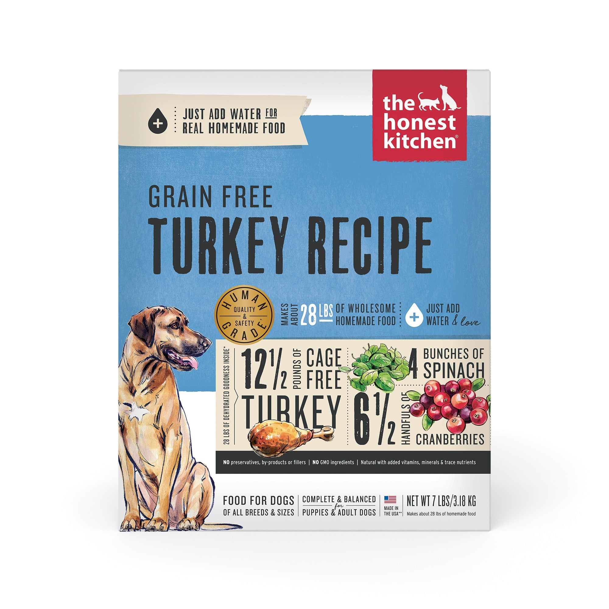 Honest Kitchen Grain-Free Turkey Dehydrated Dog Food - 7 lb Box  