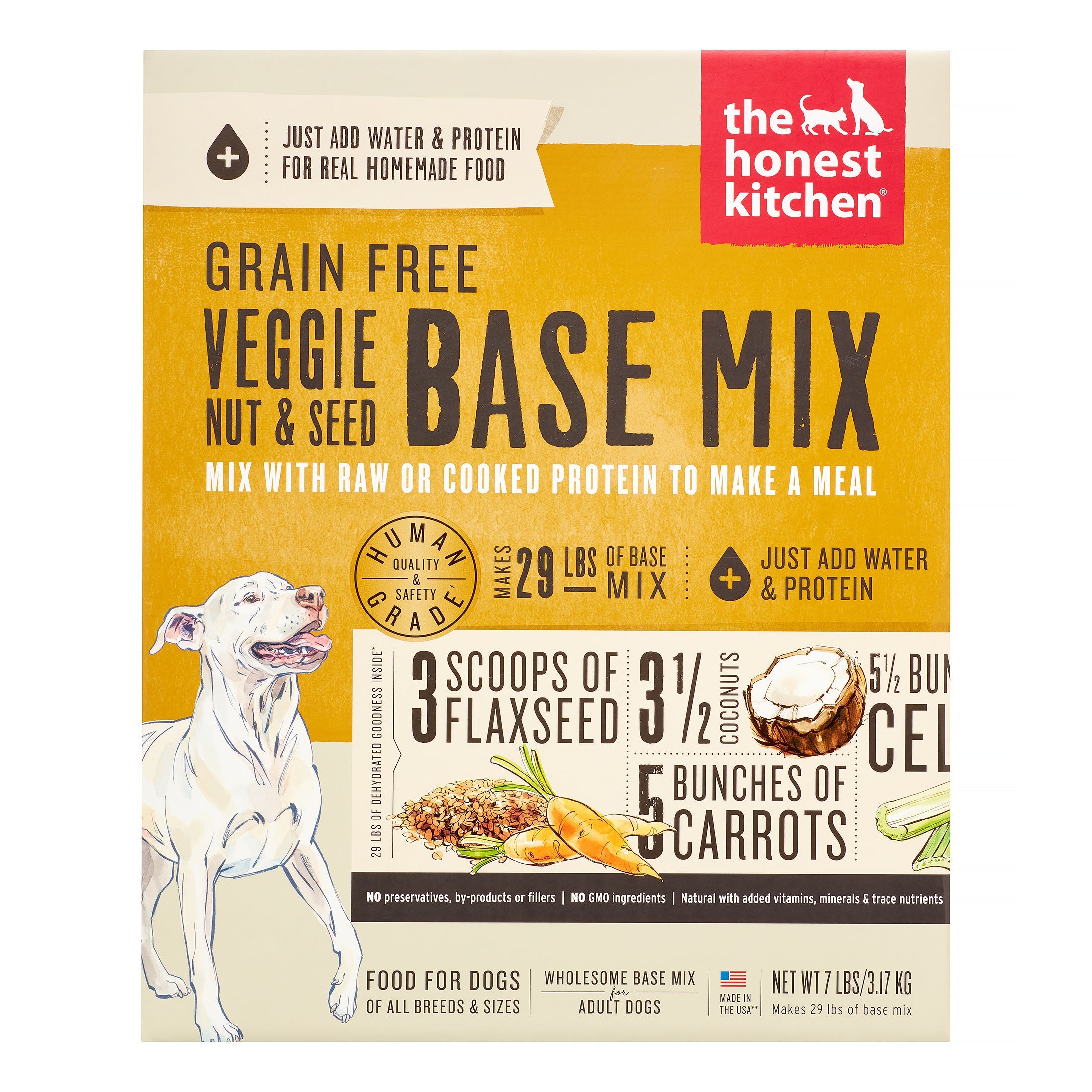 Honest Kitchen Grain-Free Vegetables Nuts and Seeds Dehydrated Dog Food - 7 lb Box